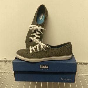 Women's Charcoal Gray Coursa Keds Sneakers 7.5